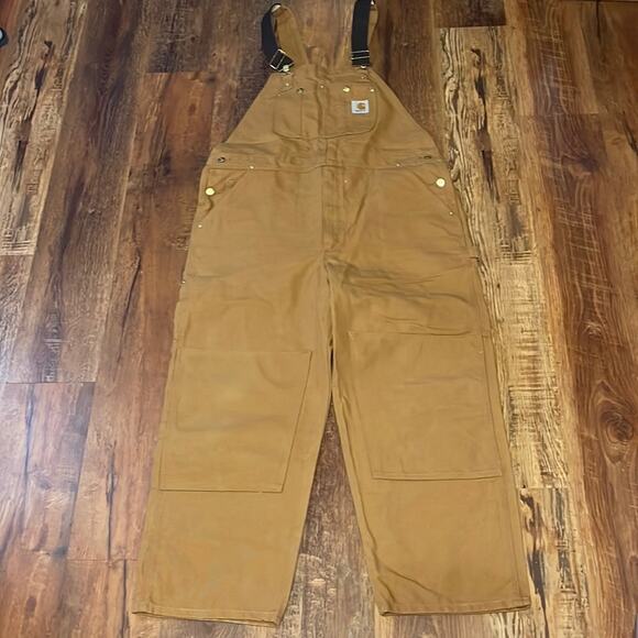 Carhartt Other - NWOT Carhartt Mens Tan Duck Overalls Men’s Size 42x28